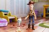 Animation still shows Forky the toy fork and Woody the cowboy introducing themselves