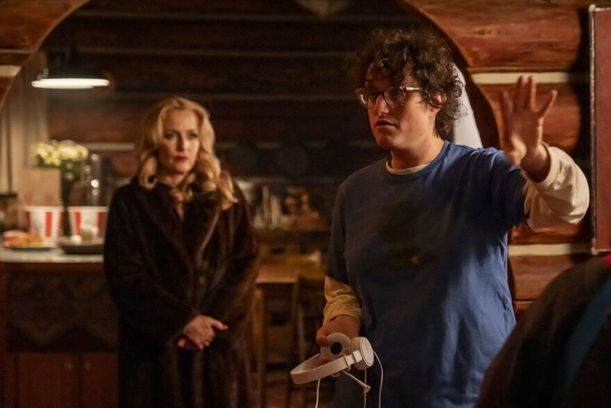 Jane Schoenbrun behind the scenes filming Teenage Sex and Death at Camp Miasma
