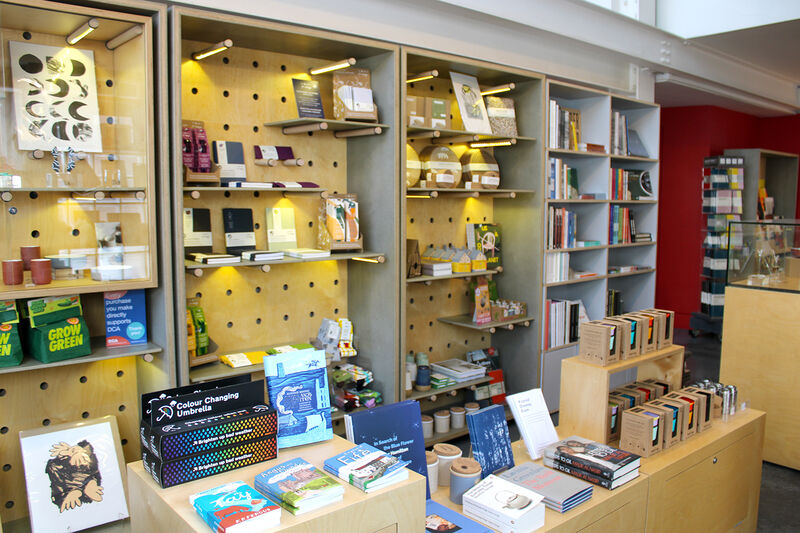 Shelves and stands in DCA Shop