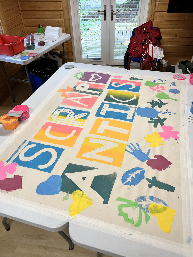Printed ScrapAntics banner