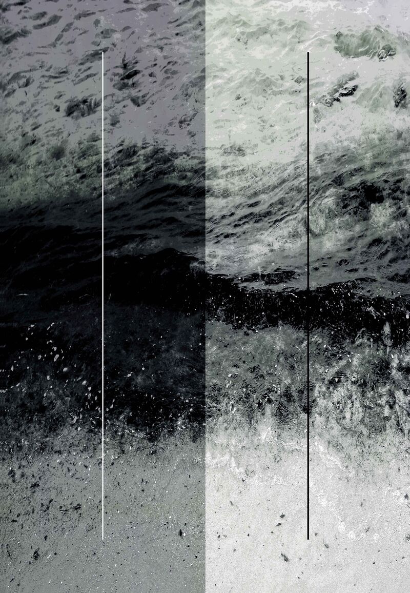 Abstract black and white print of watre