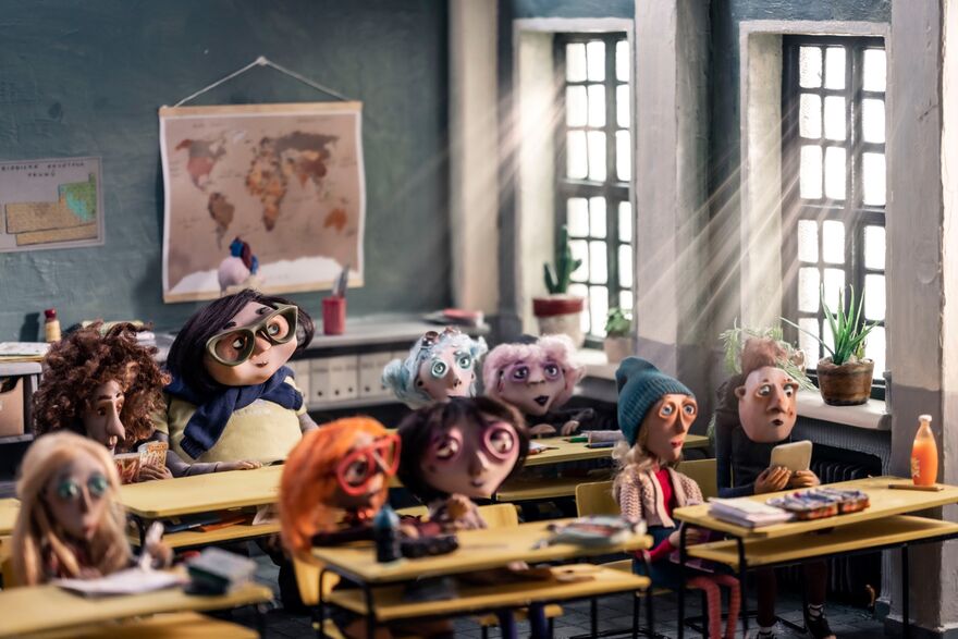 stop motion of a school classroom