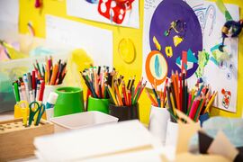 Pens, pencils and scissors in DCA Create Space