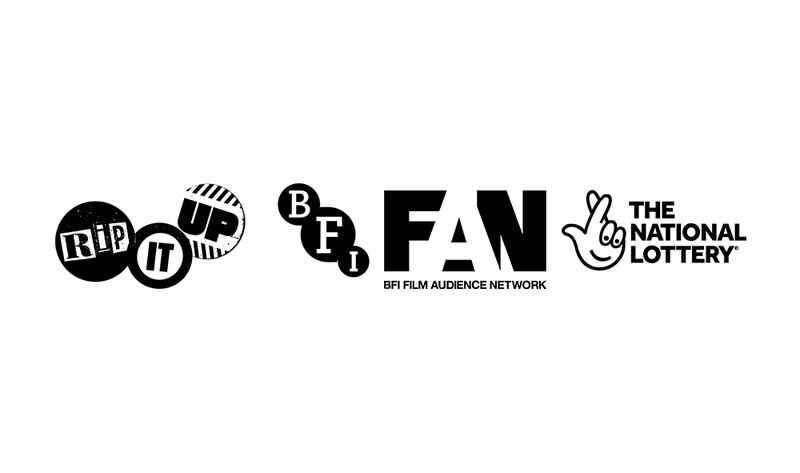 Logos for Rip It Up film season, BFI and National Lottery