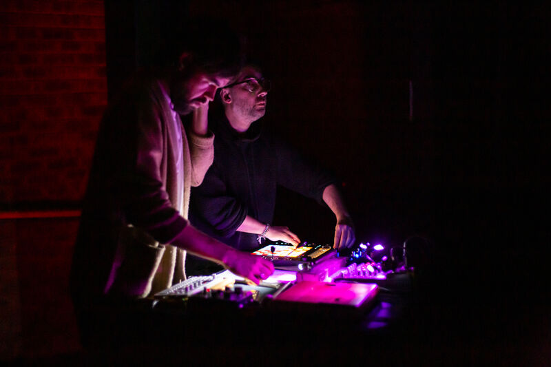 Andrew and Tommy playing live accompaniment