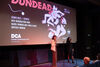 Rachel and Camilla introducing their Dundead screening of Dumplings