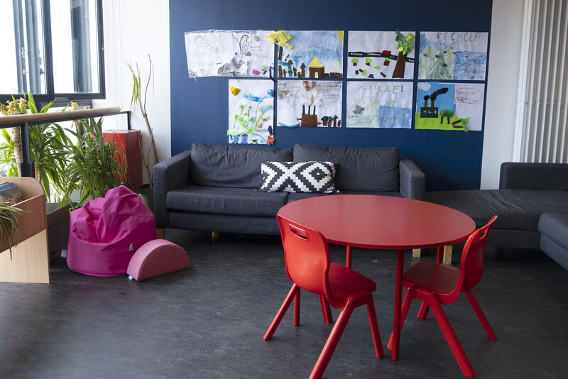 Display of children's artwork in Create Space