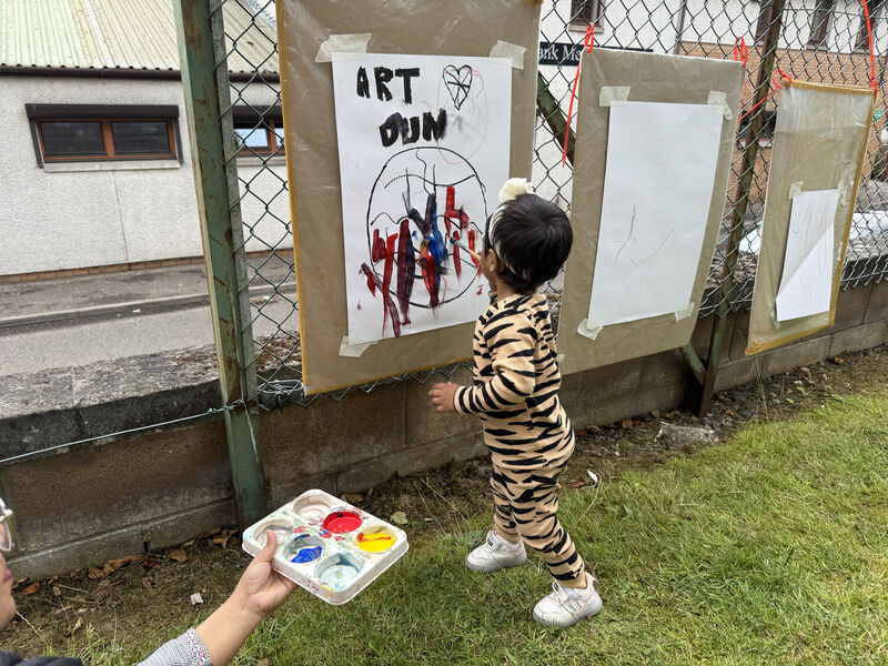 Child painting