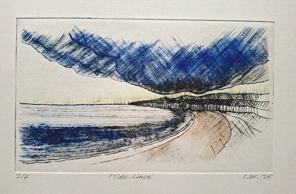 Print of a coast line