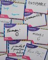 Board covered in feedback cards