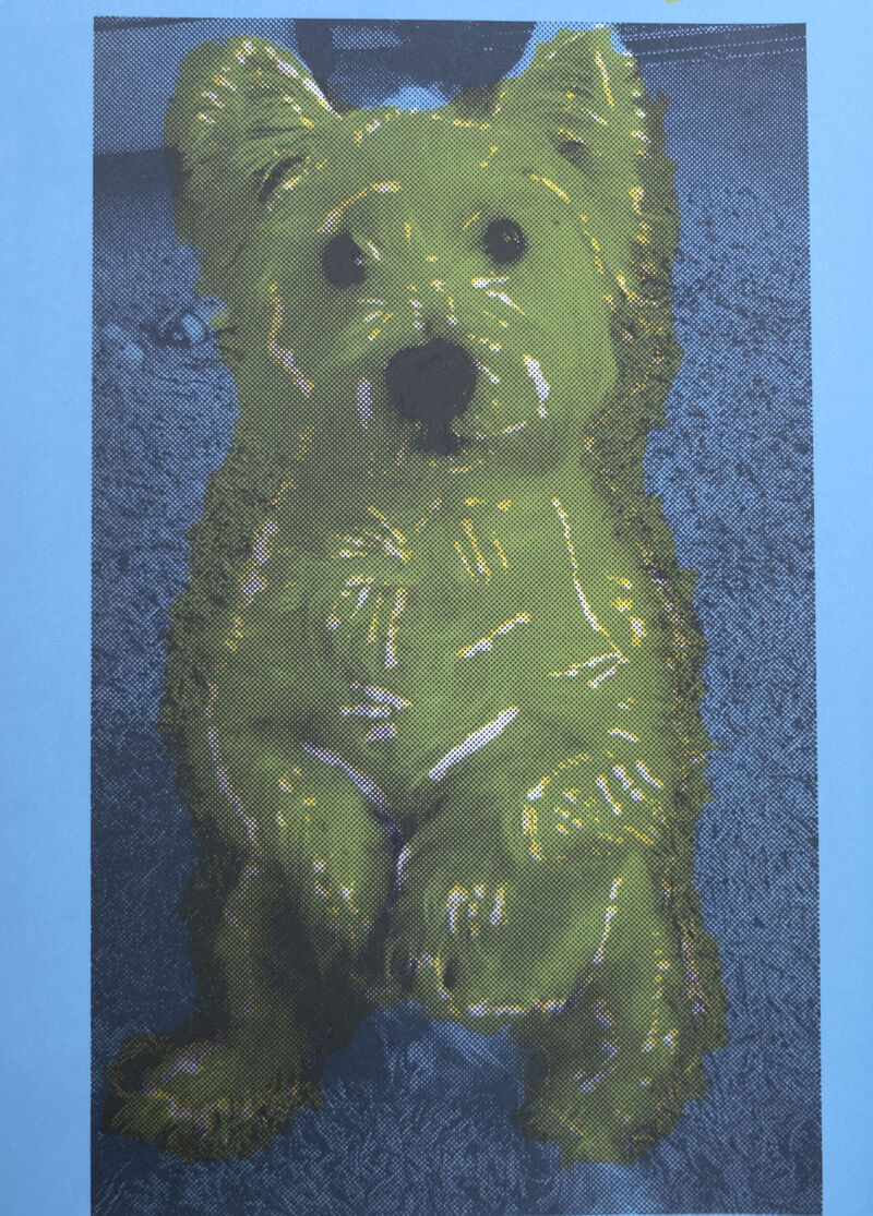 Screenprint of a dog