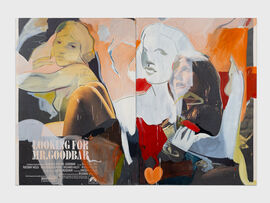 The poster for the film Looking for Mr Goodbar with painted figures on it a painting by F