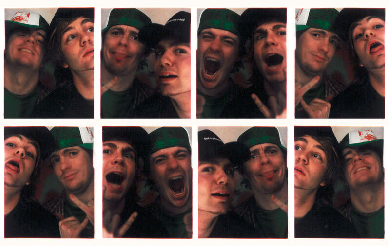 Series of passport photos of young rappers Silibil n Brains