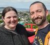 Smiling man and woman