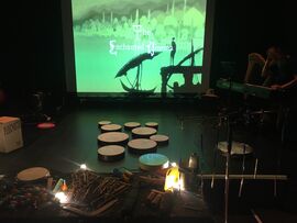 Forest props in the cinema at The Enchanted Cinema