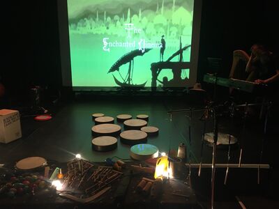 Forest props in the cinema at The Enchanted Cinema