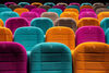colourful seats in DCA cinema