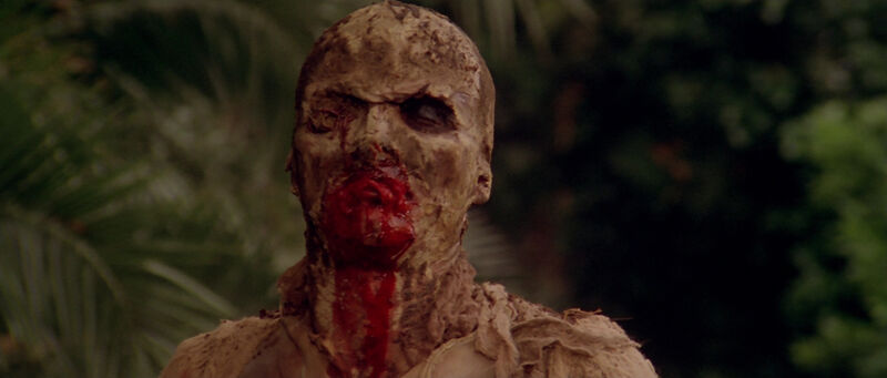 Zombie with blood coming from its mouth