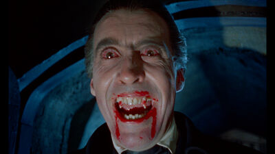 Close up of vampire face