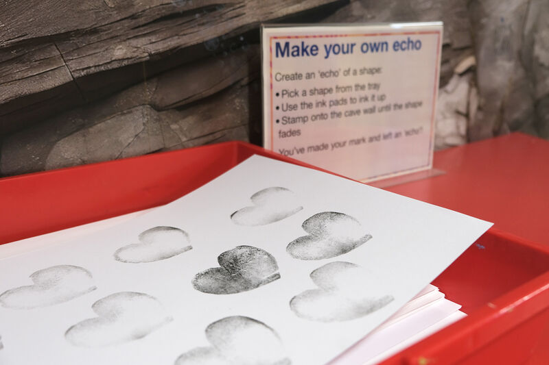 Make your own echo activity sheet with printed hearts