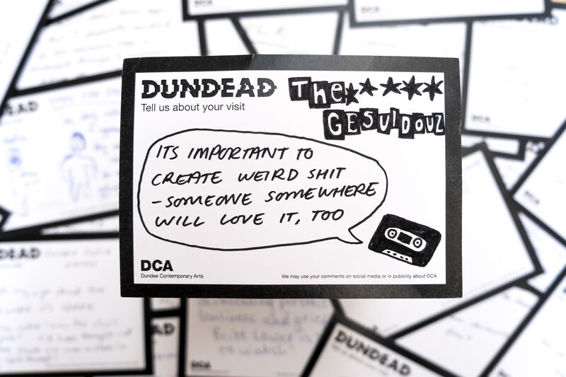 Dundead comment card: 