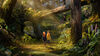 A teenage girl and boy walk through a forest in this stop-motion animation