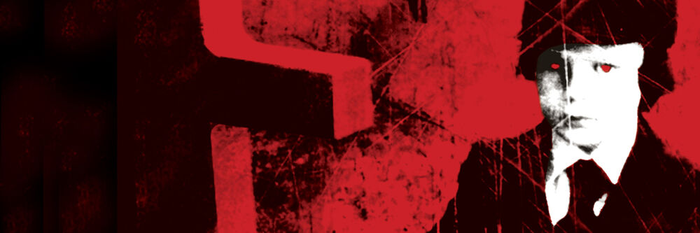 The Omen poster featuring child with red eyes