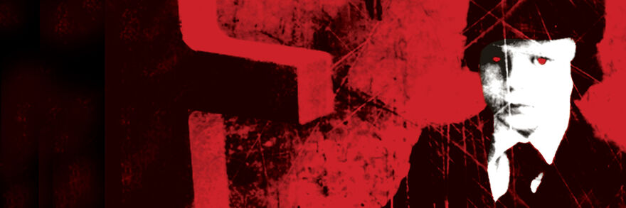The Omen poster featuring child with red eyes