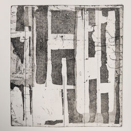 Abstract aquatint print