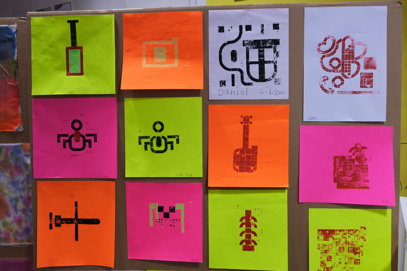 Display of lego prints