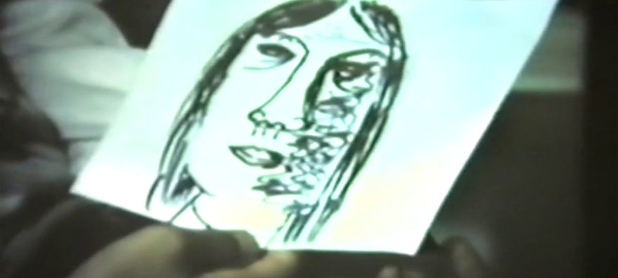 An amateur pen drawing of a woman