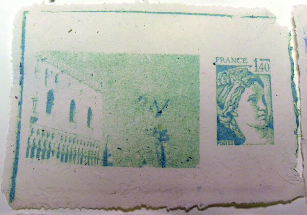 Print made using paper pulp