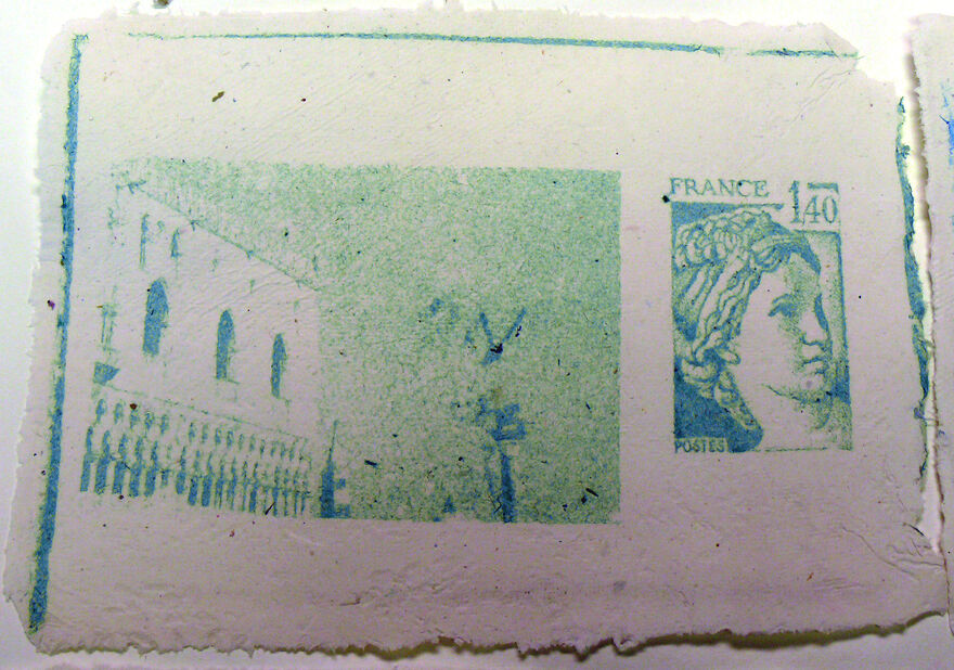 Print made using paper pulp