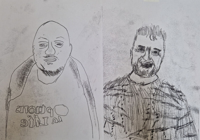 Two printed portraits