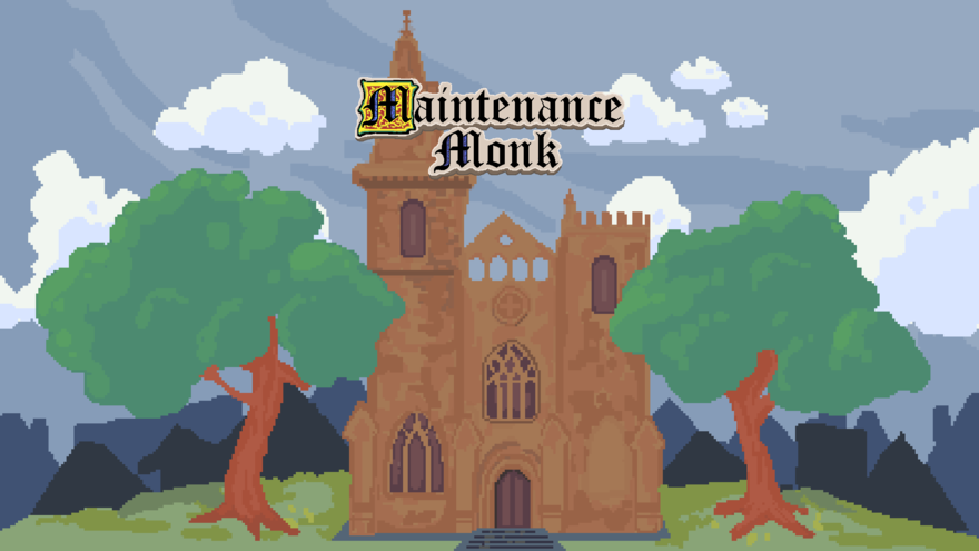A cartoon monastery
