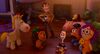 Woody and the toys stand and talk in Toy Story 5