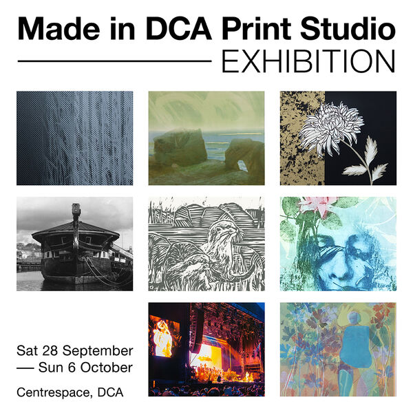 Made in DCA Print Studio Exhibition Square poster