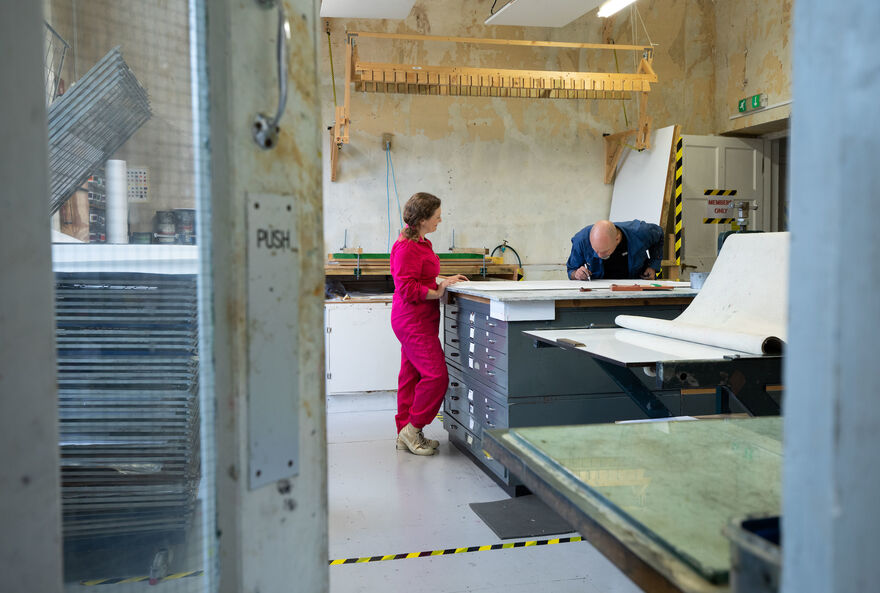 People working in Limerick Printmakers