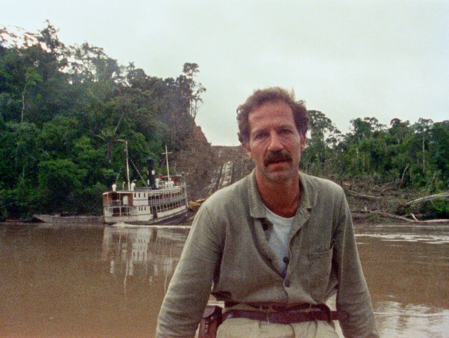 Werner Herzog on the set of Fitzcarraldo