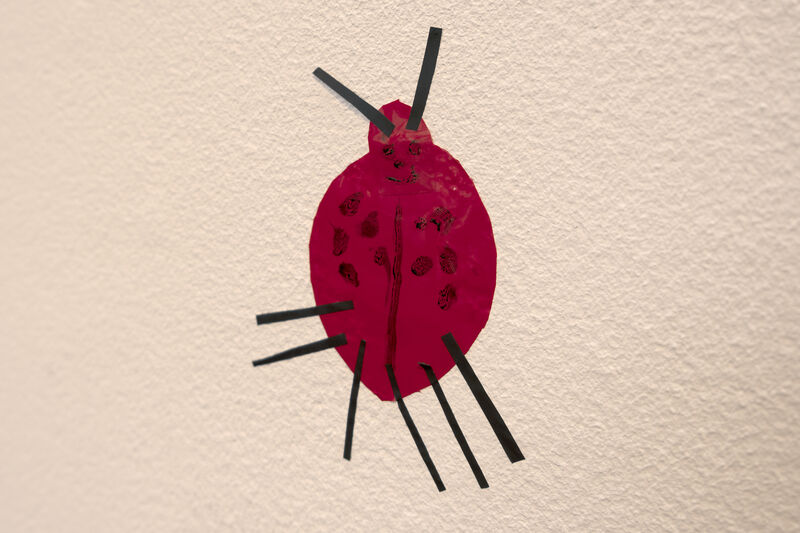 LAdybird vinyl artwork by a child