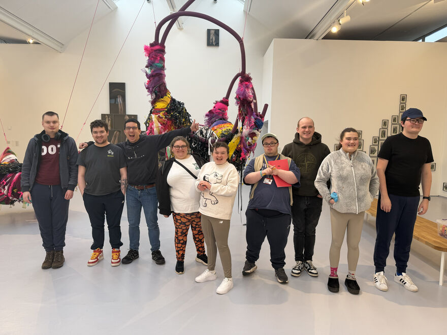 Options in Life grounp in DCA galleries looking at the We Contain Multitudes exhibition