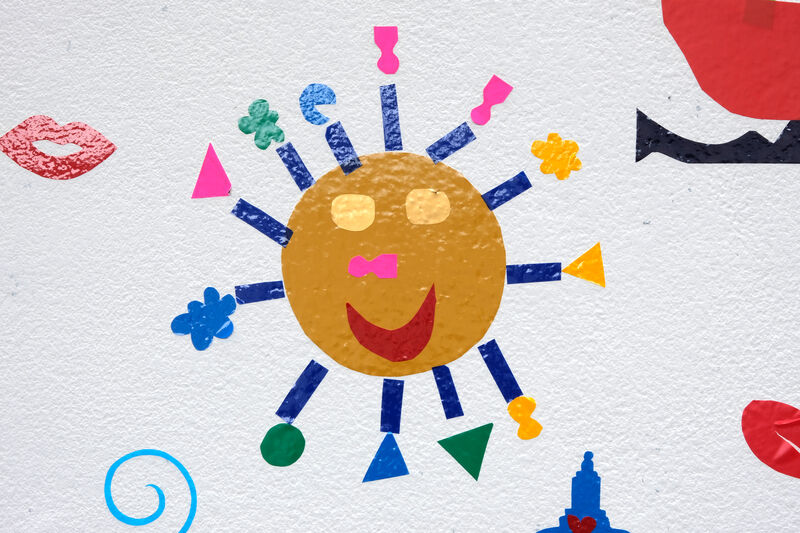 Vinyl artwork of a sunshine