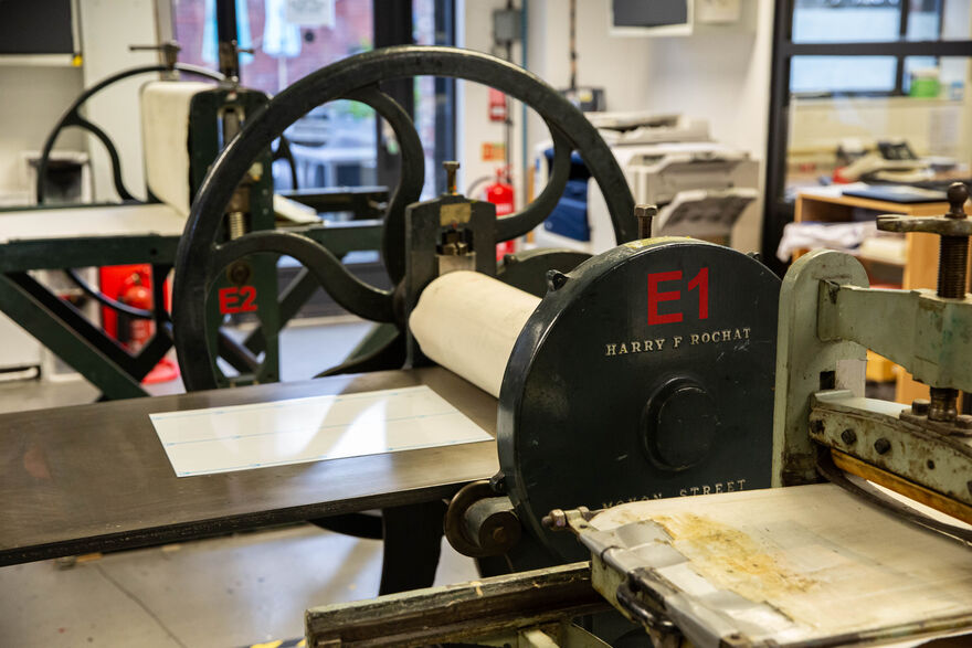 Printing presses in DCA Print Studio