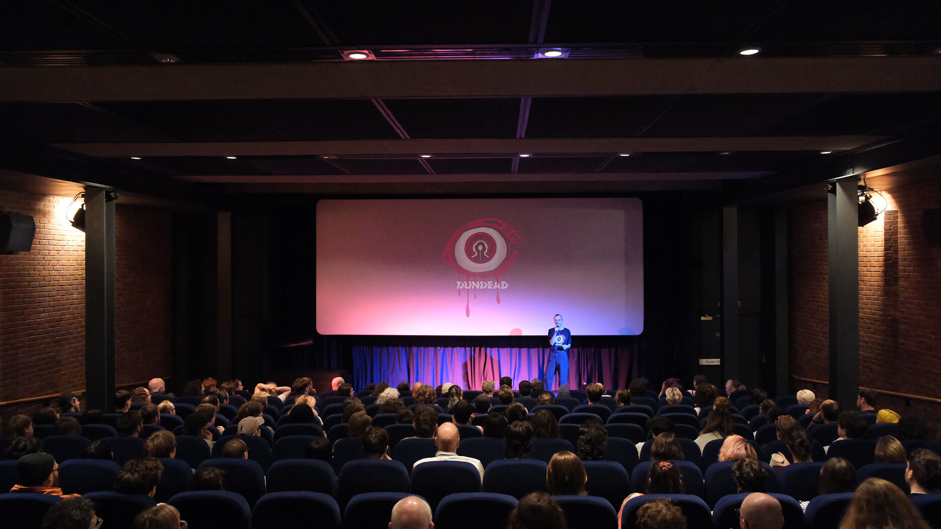 Michael Coull introducing a film at Dundead 2025