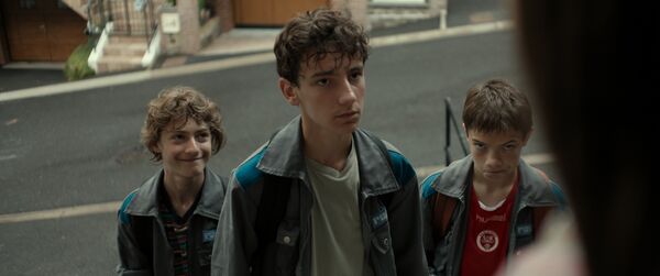 Three teen boys look sheepish in The Fantastic Three