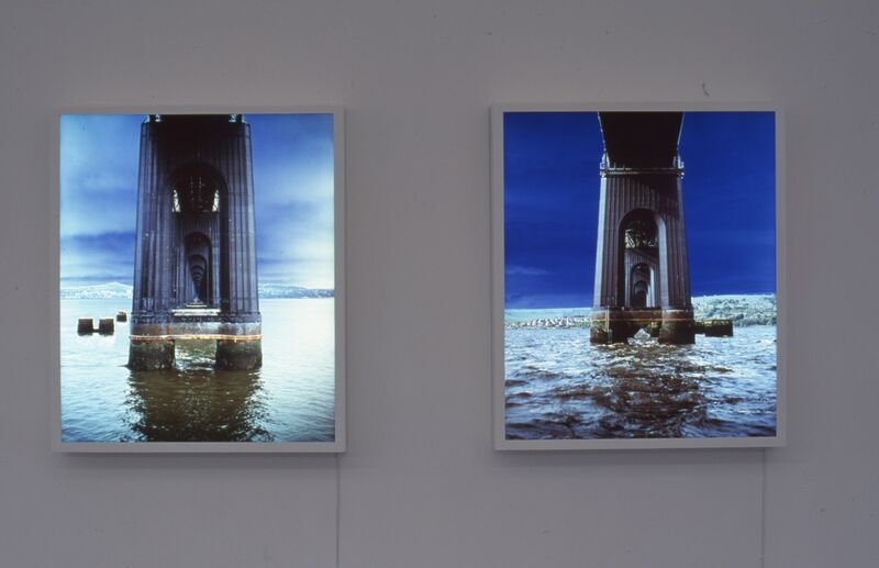 Lightbox photographs show the Tay Railway bridge photographed from the North and from the South.