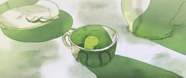 A cute creature in a cup