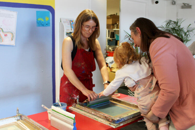Parent and child screen printing