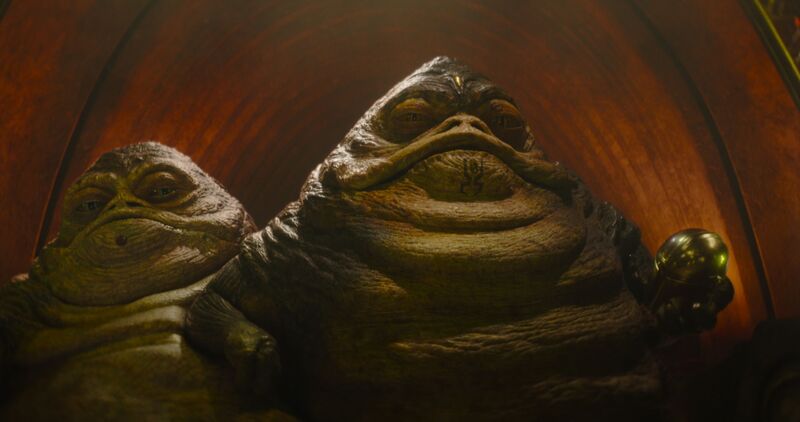 Alien creatures like Jabba the Hut from Star Wars: The Mandalorian and Grogu.