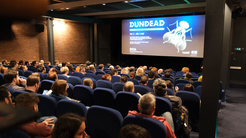 Audience in the cinema ahead of a Dundead screening